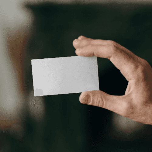 Hand Holding Business Card Mockup