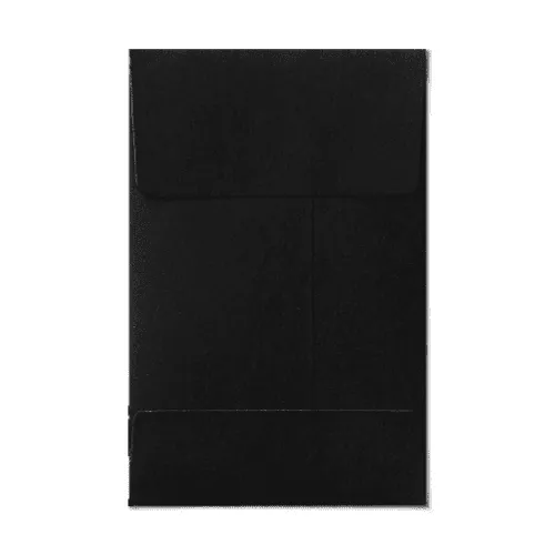 Open End #1 Coin Envelope (57x89mm) Black Mockup