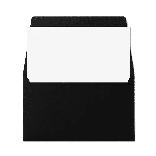 Remittance 6 1/4 Envelope (89x152mm) Black