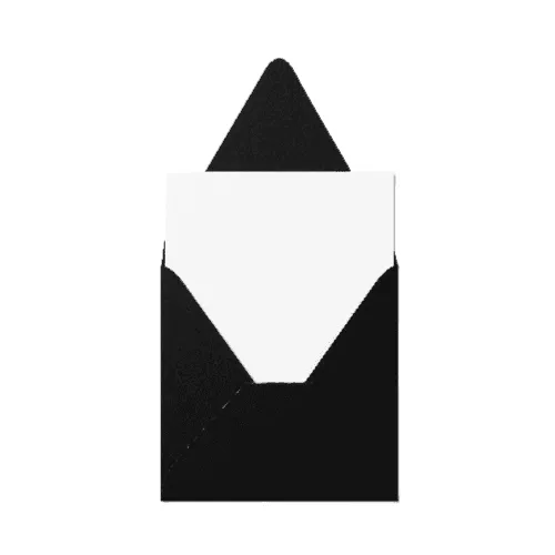 Counter Flap Square Envelope (127x127mm) Black