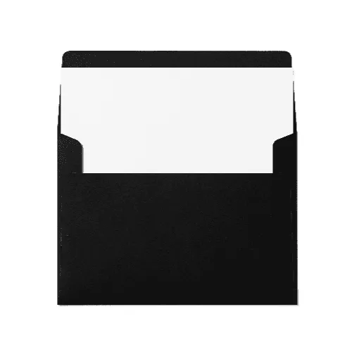 Square Flap A7 Envelope (133x184mm) Black