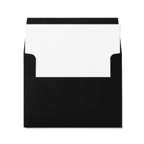 Square Flap A2 Envelope (111x146mm) Black
