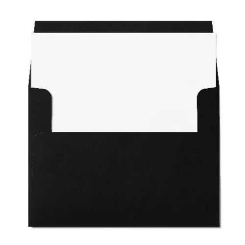 Square Flap A6 Envelope (121x165mm) Black
