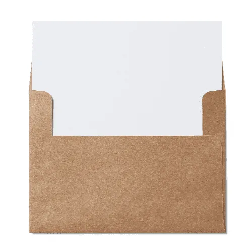 Square Flap A6 Envelope (121x165mm) Kraft