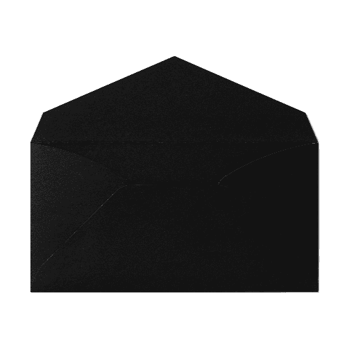 Empty Pointed Flap Monarch Envelope (98x190mm) Black