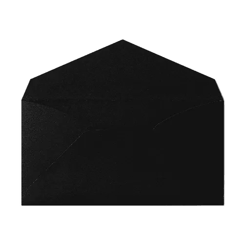Empty Pointed Flap Monarch Envelope (98x190mm) Black