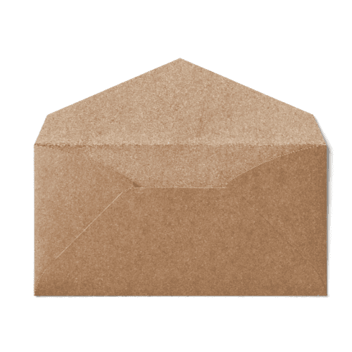 Empty Pointed Flap Monarch Envelope (98x190mm) Kraft