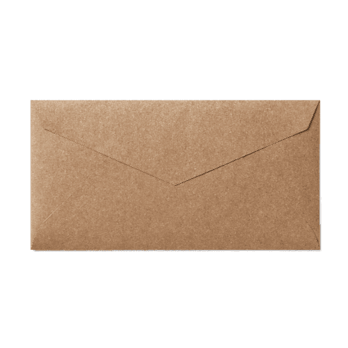 Close Pointed Flap Monarch Envelope (98x190mm) Kraft