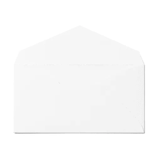 Empty Pointed Flap Monarch Envelope (98x190mm) White
