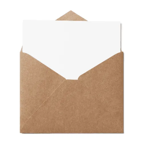 Open Pointed Flap 4 Bar Envelope A1 (92x117mm) Kraft