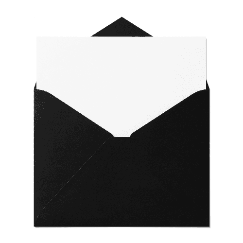 Full Pointed Flap 4 Bar Envelope A1 (92x117mm) Black
