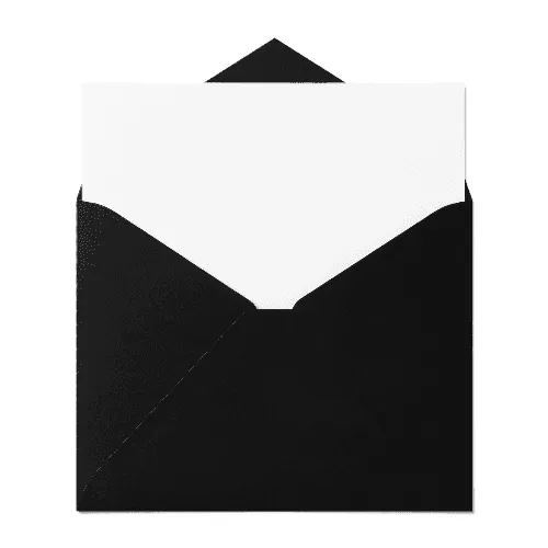 Full Pointed Flap 4 Bar Envelope A1 (92x117mm) Black