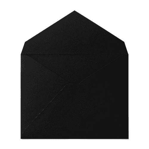 Open Pointed Flap 4 Bar Envelope A1 (92x117mm) Black