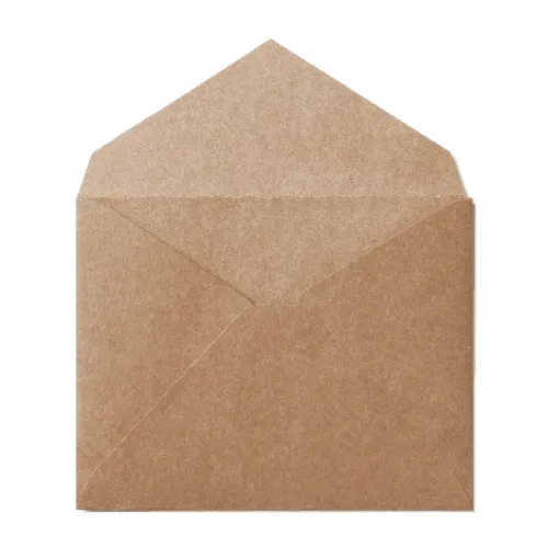 Empty Pointed Flap 4 Bar Envelope A1 (92x117mm) Kraft
