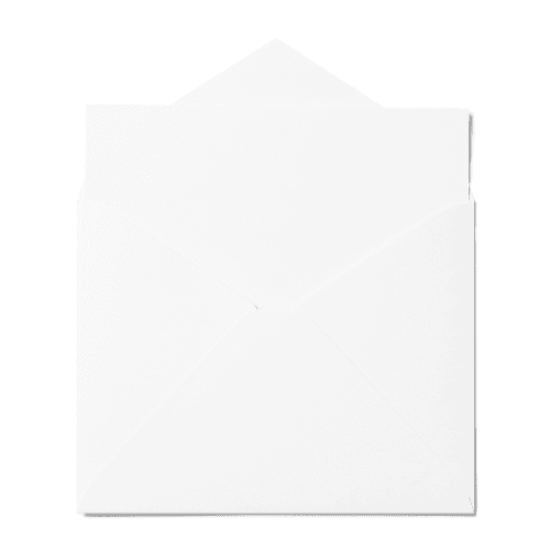 Open Pointed Flap 4 Bar Envelope A1 (92x117mm) White