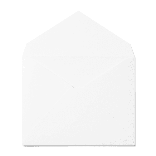 Empty Pointed Flap 4 Bar Envelope A1 (92x117mm) White
