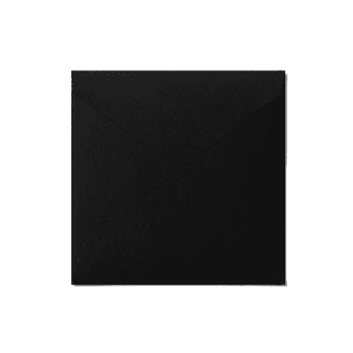 Close Pointed Flap Square Envelope (165x165mm) Black