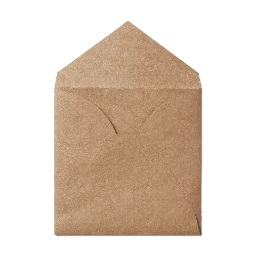 Empty Pointed Flap Square Envelope (165x165mm) Kraft