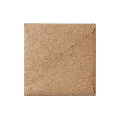 Close Pointed Flap Square Envelope (165x165mm) Kraft