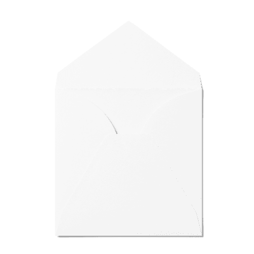 Empty Pointed Flap Square Envelope (165x165mm) White