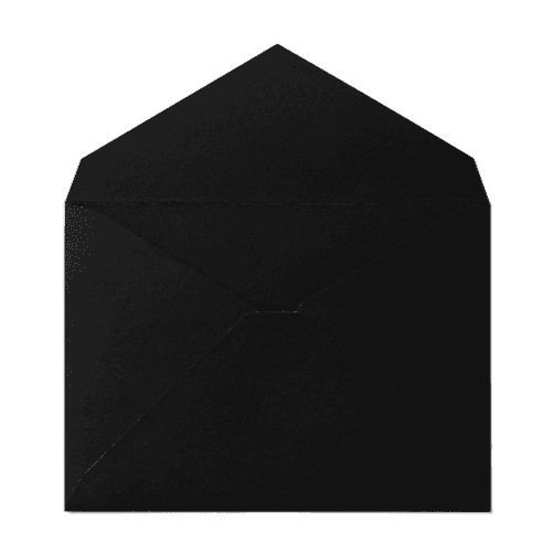 Empty Pointed Flap A7 Envelope (133x184mm) Black