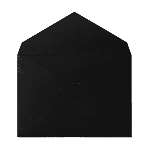 Empty Pointed Flap A7 Envelope (133x184mm) Black