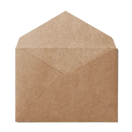Empty Pointed Flap A7 Envelope (133x184mm) Kraft