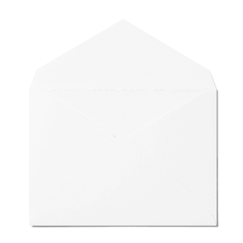 Empty Pointed Flap A7 Envelope (133x184mm) White