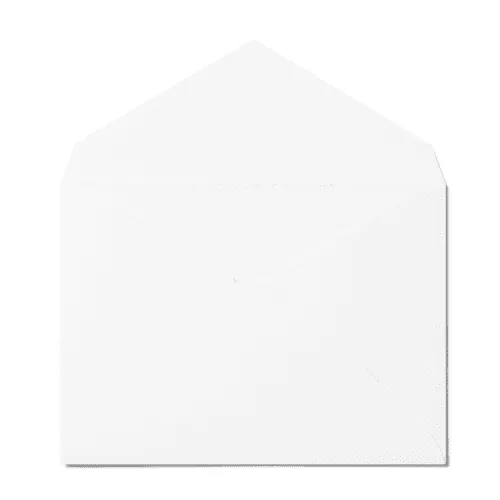 Empty Pointed Flap A7 Envelope (133x184mm) White