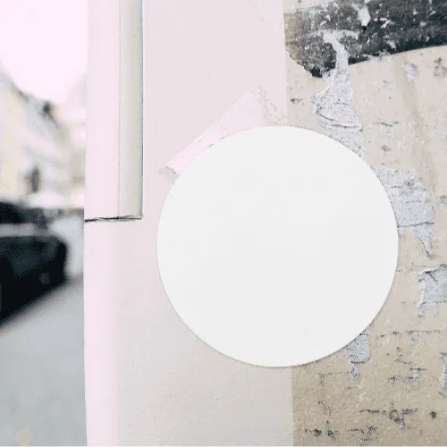 Round Sticker Mockup
