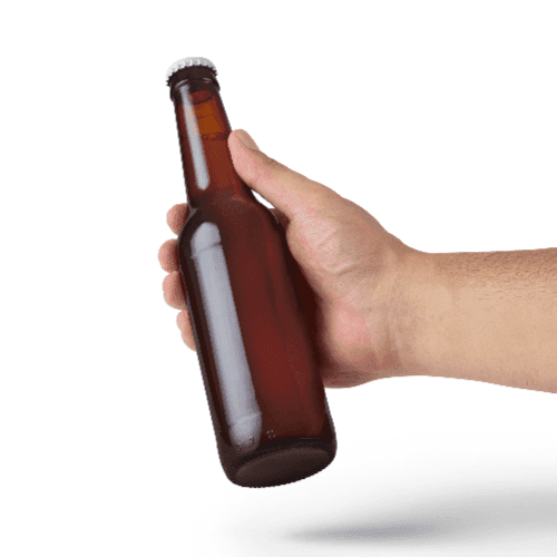 Hand Holding Beer Bottle Mockup