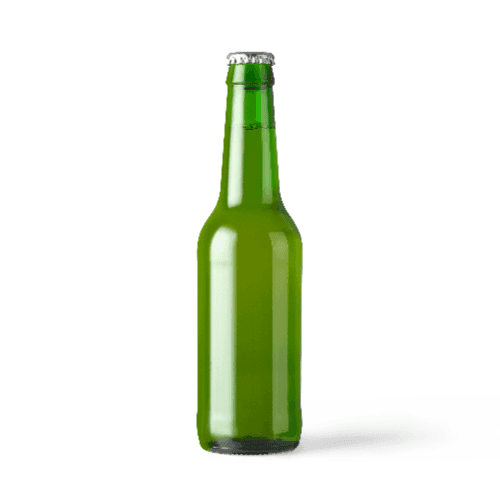 Green Beer Bottle Mockup
