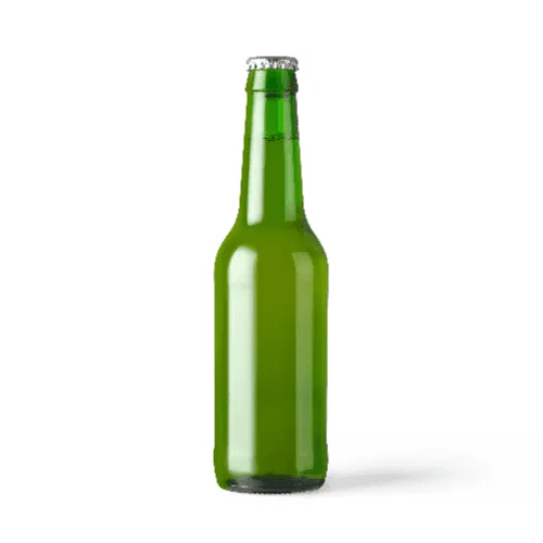 Green Beer Bottle Mockup