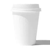Paper Cup Mockup with Lid Close Up