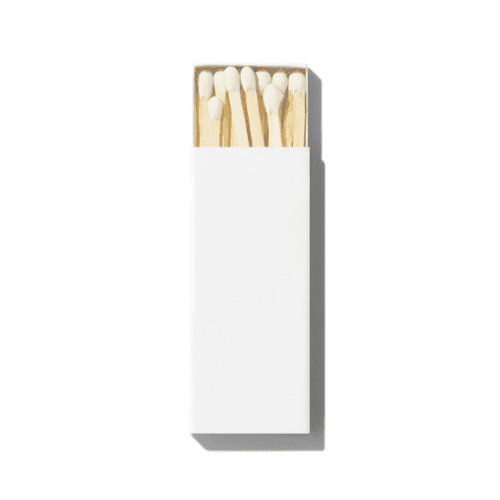 Vertical White Tipped Match Mockup