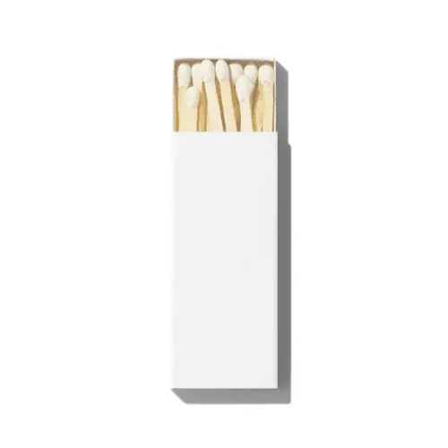 Vertical White Tipped Match Mockup