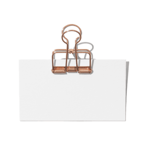 Paperclip and Business Card (88.9x50.8 mm) Mockup
