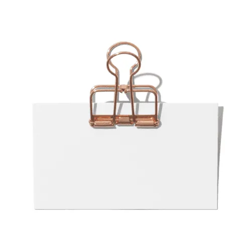 Paperclip and Business Card (88.9x50.8 mm) Mockup