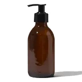 Front Amber Pump Bottle Mockup