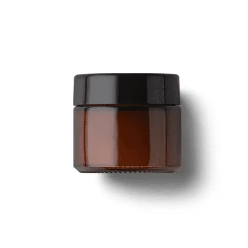 Amber Glass Cosmetic Jar Mockup