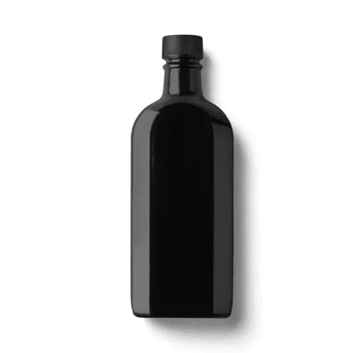 Glass Bottle Mockup Black