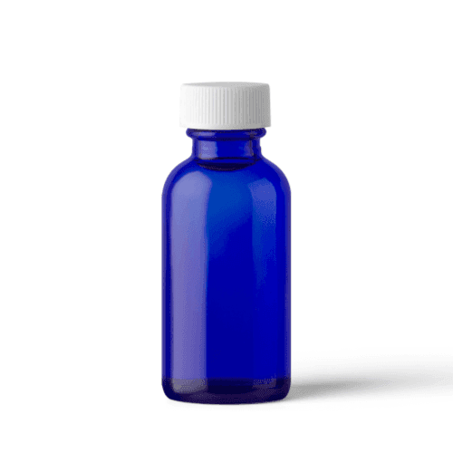 Front Blue Glass Bottle Mockup