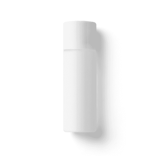 White Lid Plastic Bottle Mockup Side View