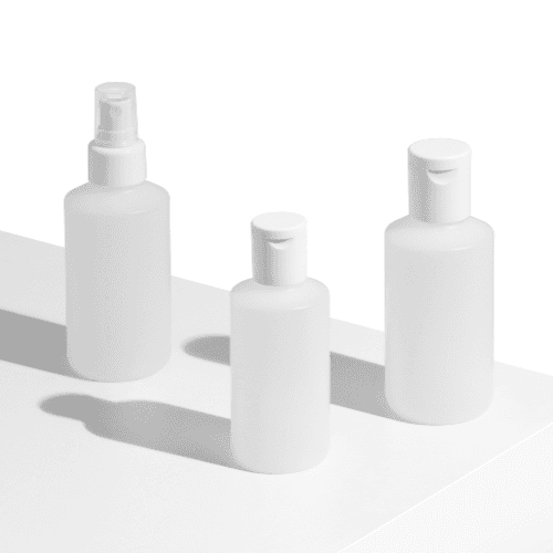 Three Cosmetic Bottle Mockup