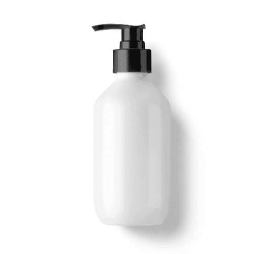 Black Lid White Pump Bottle Mockup
