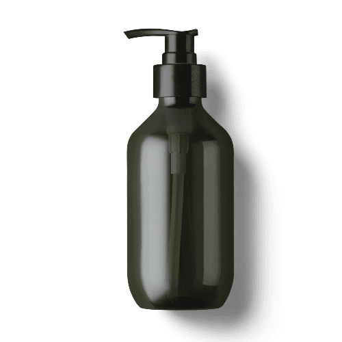 Round Green Pump Bottle Mockup