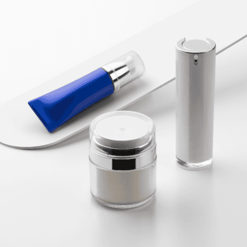 Blue Cosmetic Products Mockup