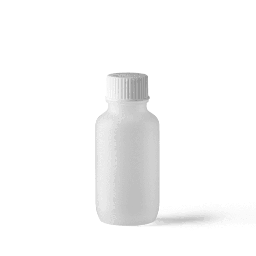 White Plastic Lid Bottle Mockup Front View