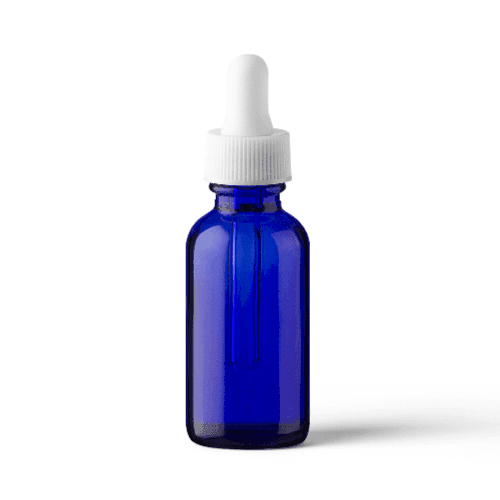 Blue Dropper Bottle Mockup with White Cap