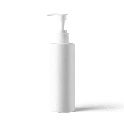 All White Round Pump Bottle Mockup
